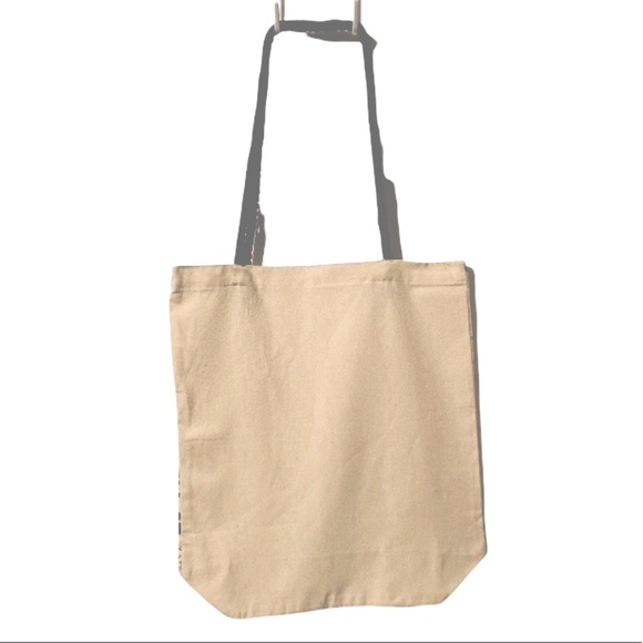 TOTE BAG Kitty Cats Canvas Reusable Shoulder Bag Cream Black Halloween - Picture 5 of 11